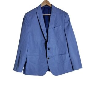 J. Ferrar Blue Coolmax Mens Blazer Slim Fit Size 44R